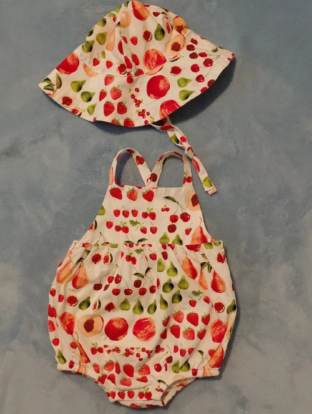 Hanna Andersson Lisa Says Gah Pink & Red Strawberry-Print Sun Hat
